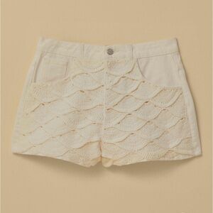 NWT farm Rio crochet denim shorts